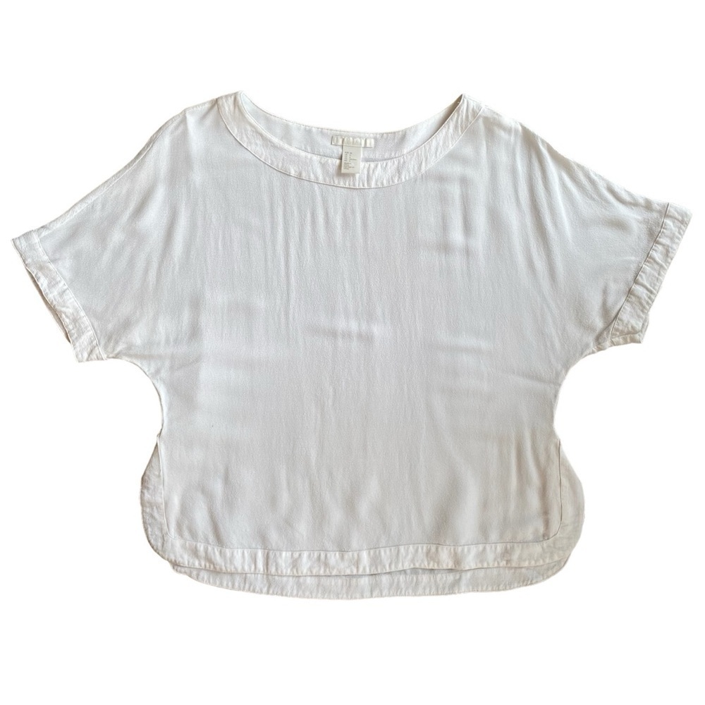 White Women's Short-Sleeve Boxy Tee